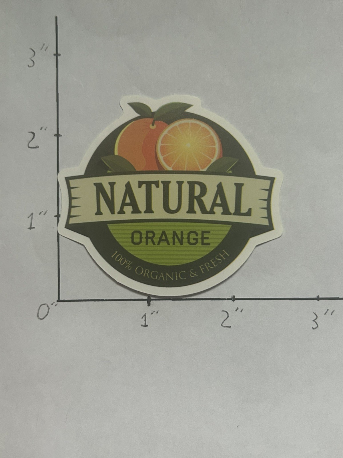 Natural Orange Juice Logo Sticker Bomb Vinyl Laptop Waterbottle Luggage Decal