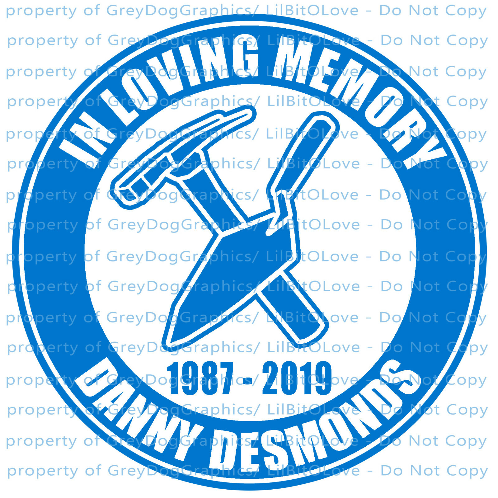 PERSONALIZED IN MEMORY VINYL DECAL BRICK MASON MASONRY TROWEL HAMMER STICKER