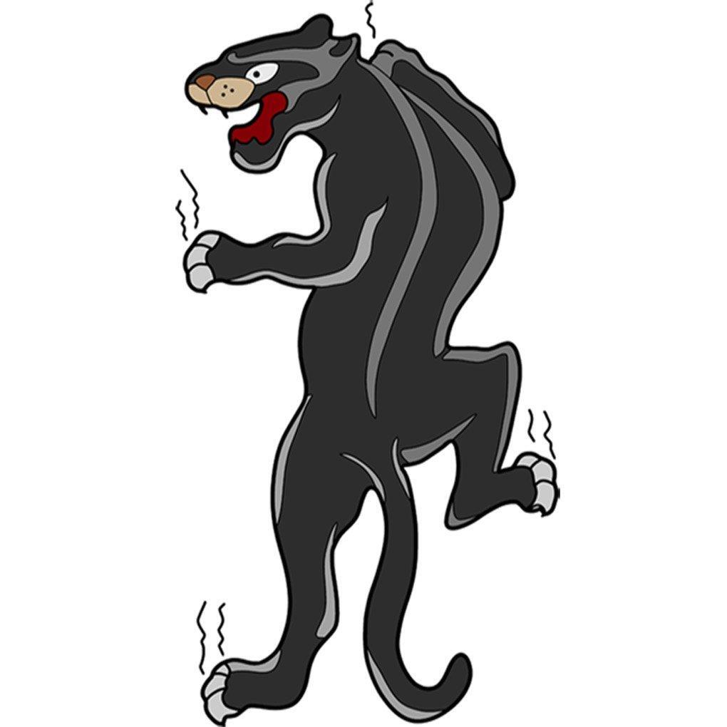 Panther in Black Wall Decal – Pantera Decal, American Traditional Tattoo Art VWA