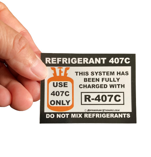 Refrigerant Retrofit Stickers X10- Properly Label Unit After Converting to R407C