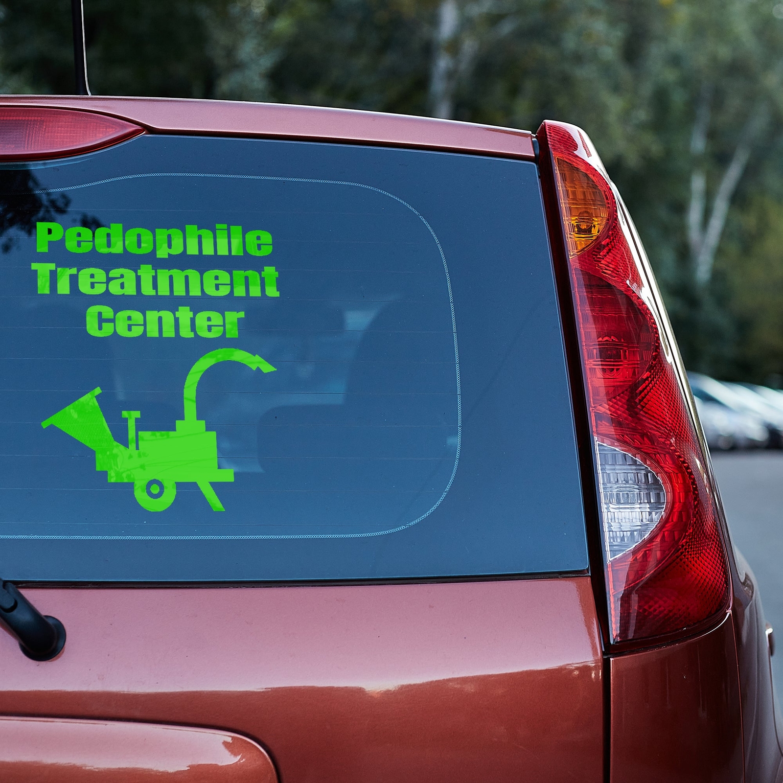 Pedophile Treatment Center vinyl decal