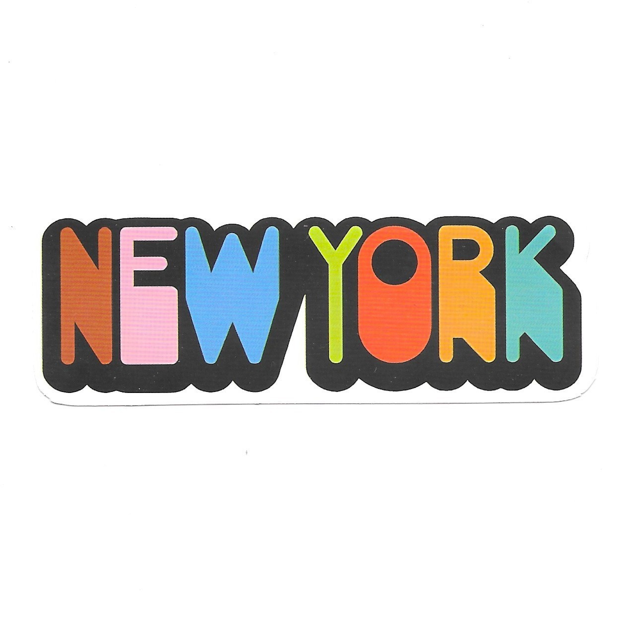 New York City Color Block Text Vinyl Sticker Die Cut Journal Scrapbooking Gift
