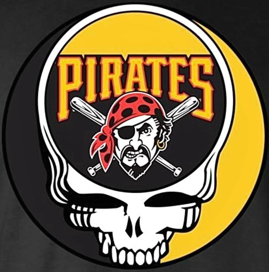 🌹⚡️GRATEFUL DEAD Pittsburgh Pirates Stealie Sticker *NEW** Measures 3" x 3" ⚡️