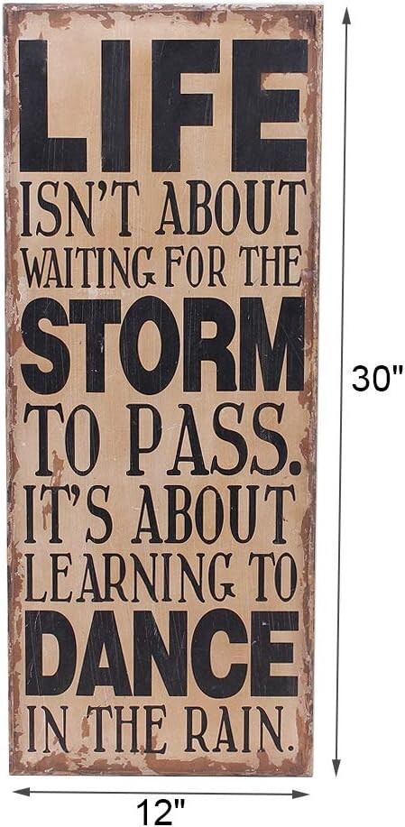 Wood Box Sign Plaque with Inspiring Quotes Home Decor Decorative House Wall Art