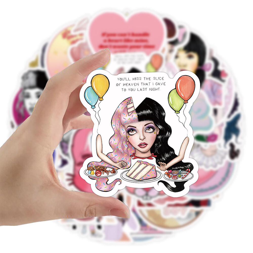 100Pcs Melanie Martinez Music Sticker for Teens Girls Water Bottles Waterproof