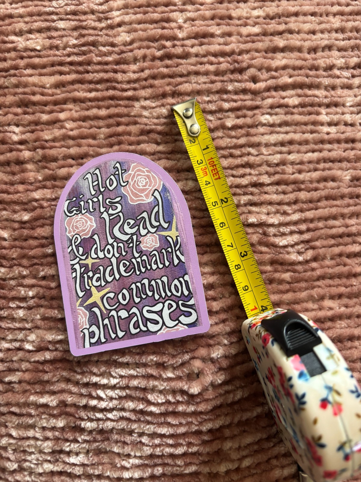 'Hot Girls Read &…' Stain-Glass Sticker Set (2- Large & Small)
