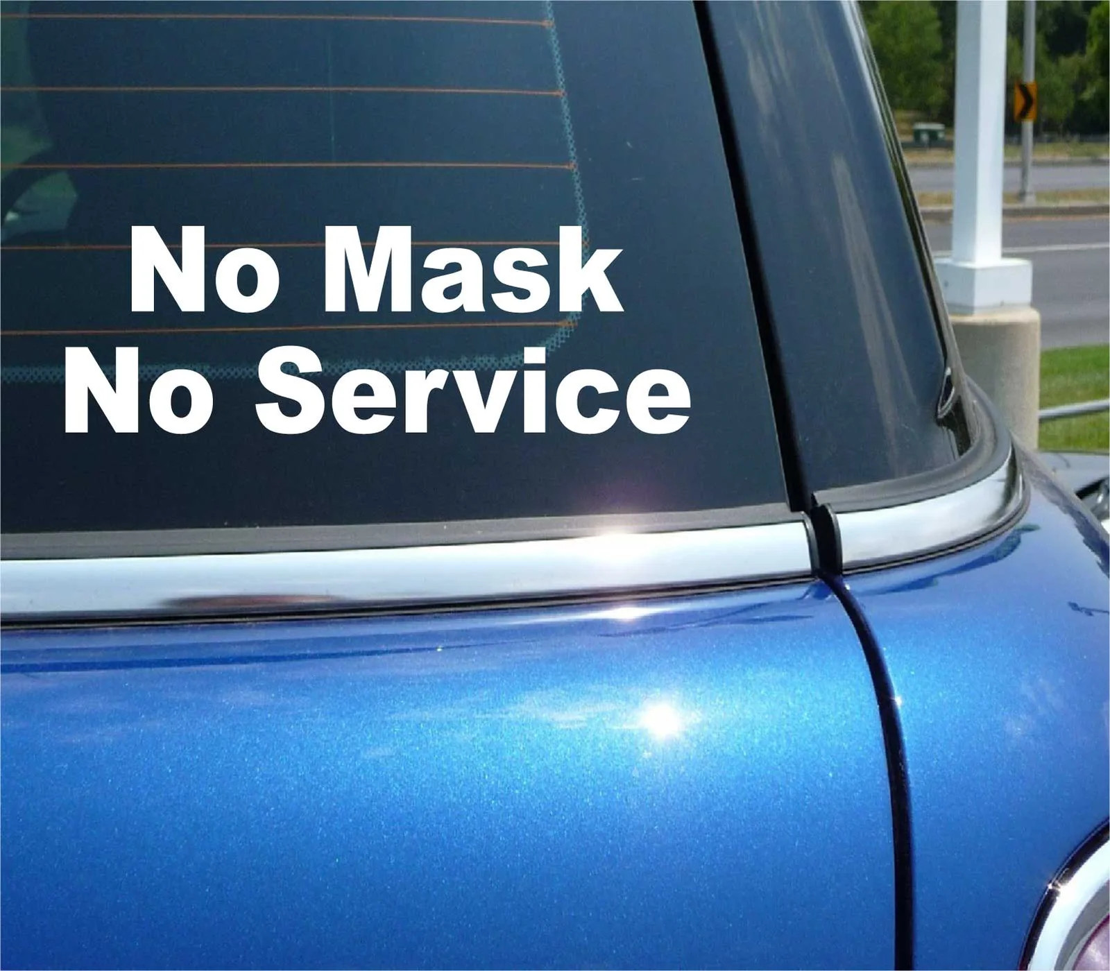 NO MASK NO SERVICE DECAL STICKER DOOR WINDOW RETAIL BUSINESS PROTECT