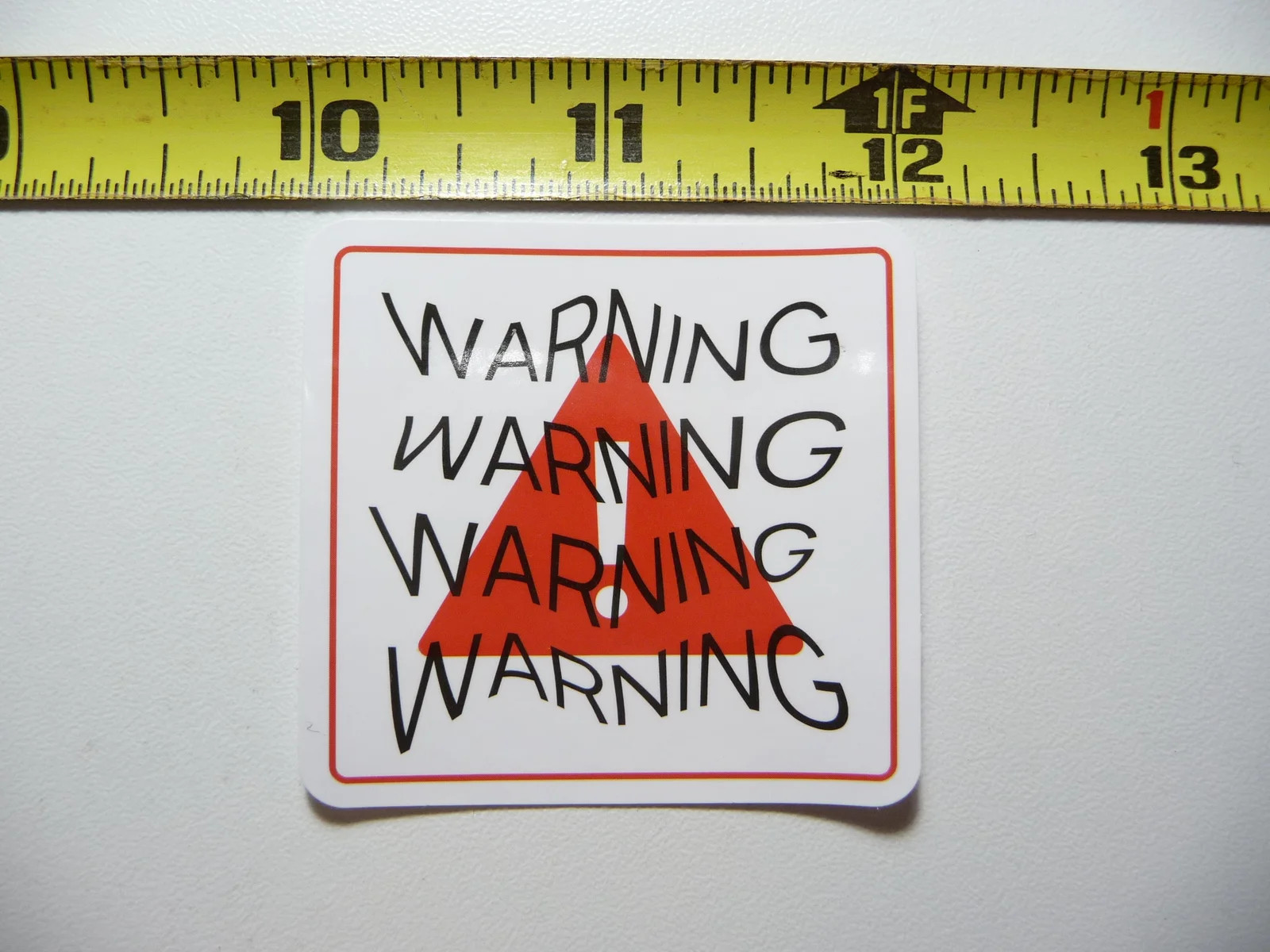 WARNING TRIANGLE SMALL STICKER DECAL BUSINESS COMPANY POLICY BUILDING DOOR