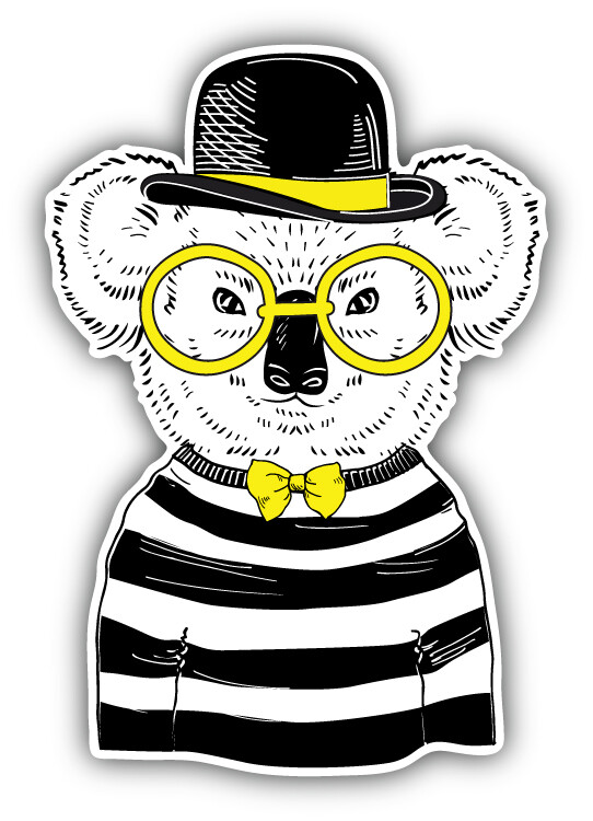 Koala Fashion Hipster Car Bumper Sticker Decal