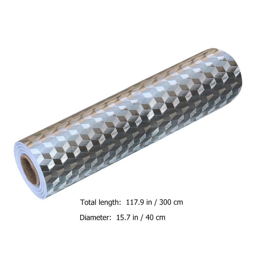 1 Roll of Kitchen Oil-proof Aluminum Foil Sticker Anti Greasy Counter Sticker
