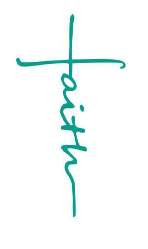 Faith Cross Writing -Decal Logo Sticker