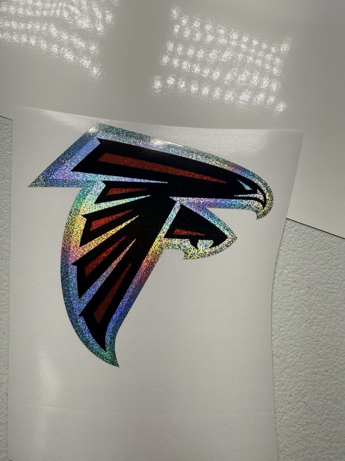 Atlanta Falcons Holographic Tiny Sparkle Vinyl Decal