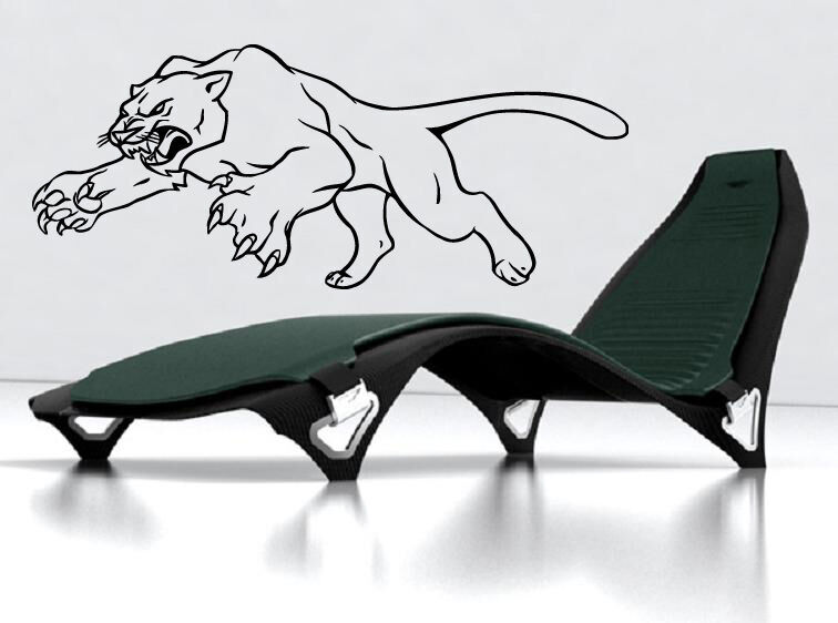 Pantera Hunting Jump Woods Hunter Animal Decor Wall MURAL Vinyl Art Sticker M343