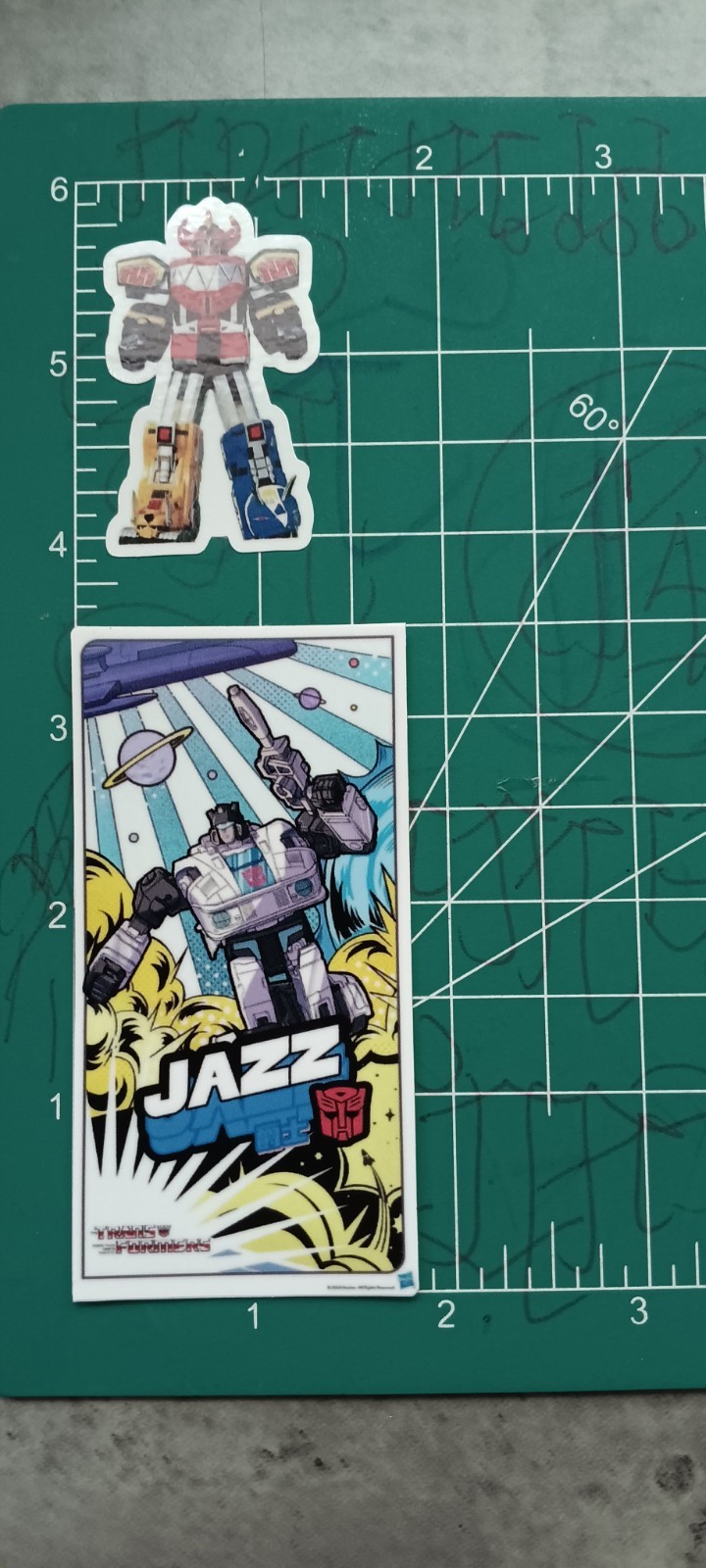 TRANSFORMERS X JAZZ X VYNIL HIGH GLOSS DIECUT STICKER X 3X2 INCHES STICKER X