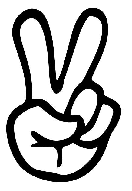 Peace Hand finger symbol Love Car Wall Phone Laptop Vinyl DieCut Decal Sticker