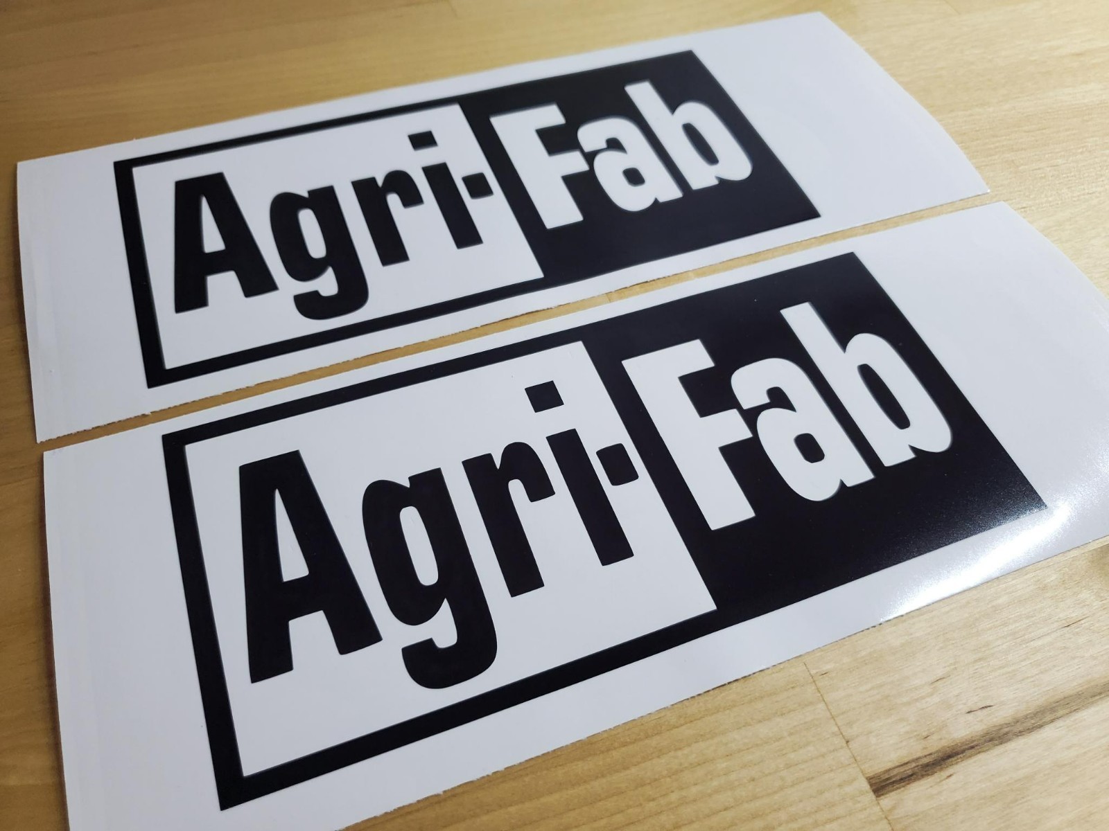 agri-fab Decals Stickers Gloss black 10X4.6" (2) Fast USA