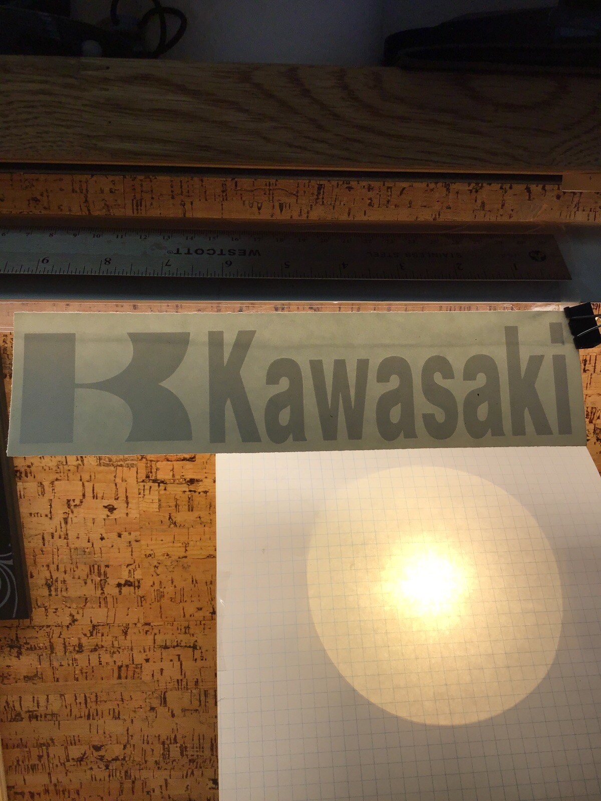KAWASAKI Racing Logo – WHITE – Sticker Vinyl Decal – MM4.1460