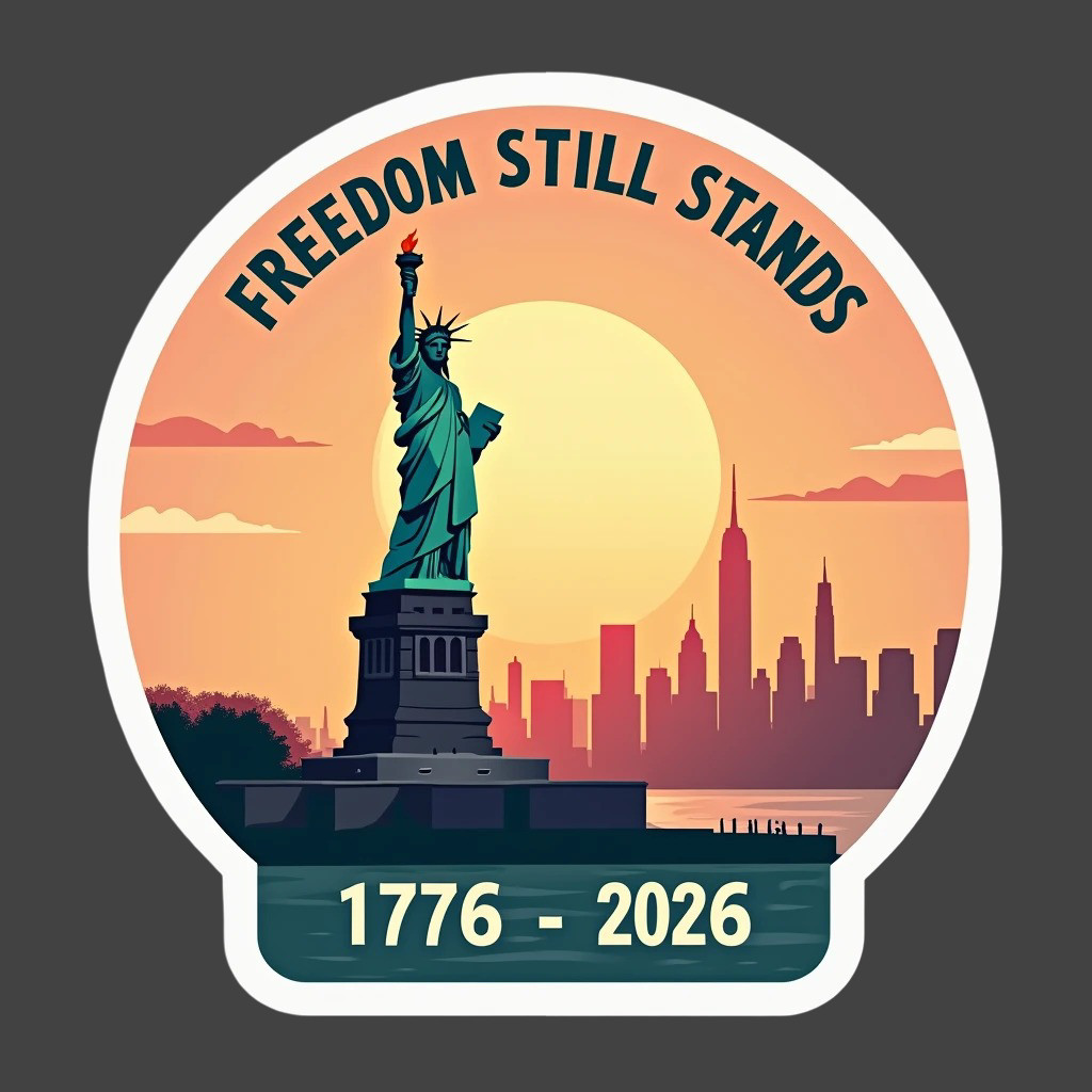Americana Sticker Vinyl Decal Statue of Liberty Freedom Still Stands 1776