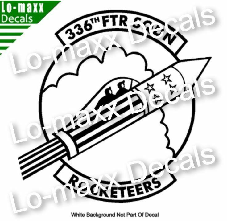 336th Fighter Squadron Rocketeers Military Aircraft Insignia Die Cut Vinyl Decal