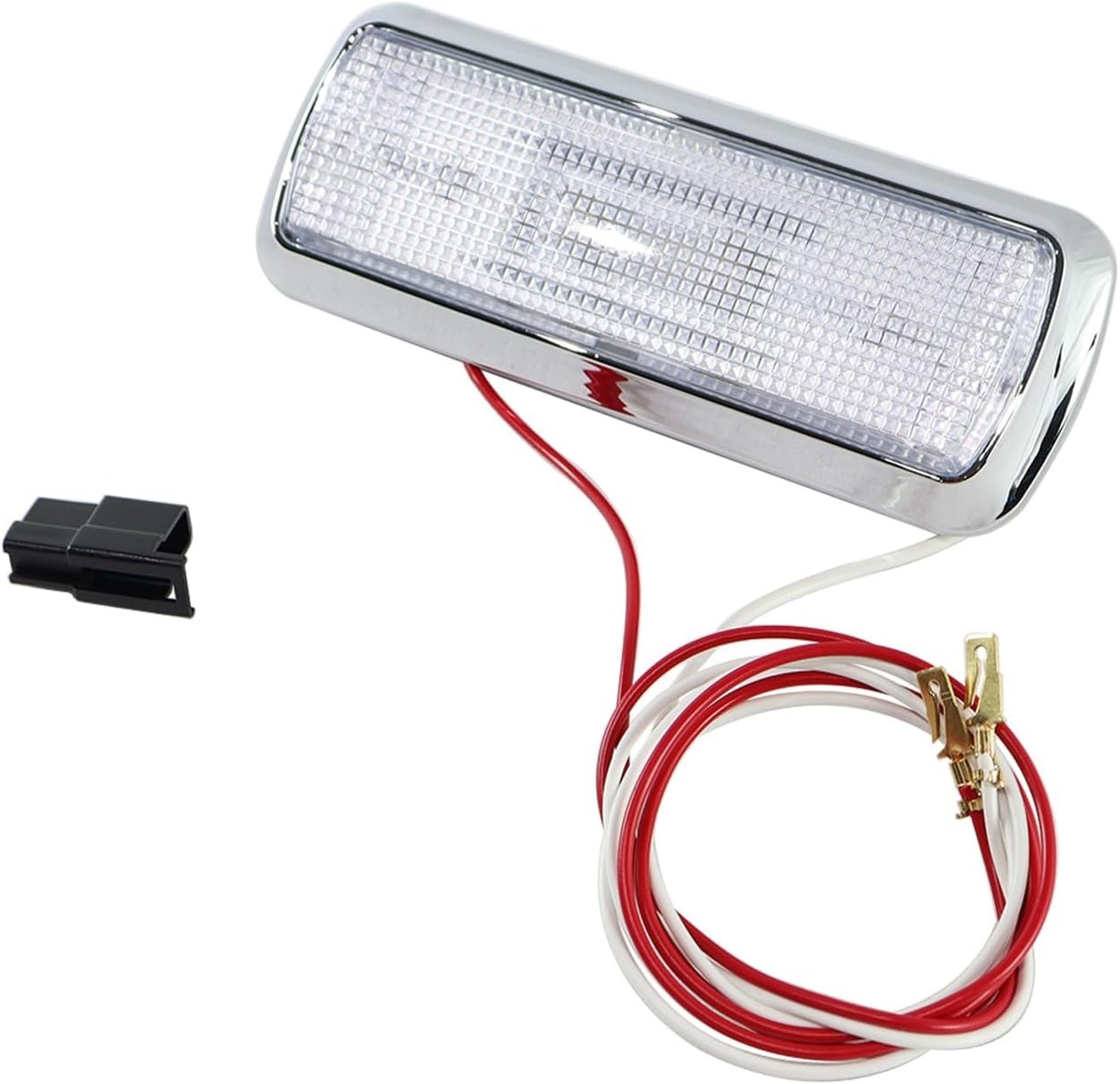 Chrome Interior Dome Lamp Inside Cab Light Clear Lens Compatible with 1960-1972