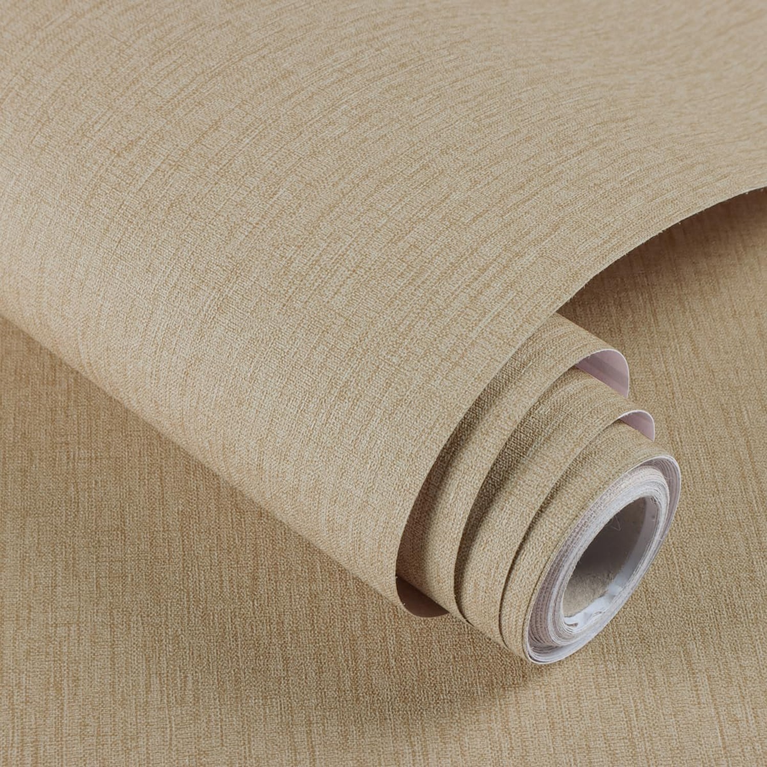 Grasscloth Peel and Stick Wallpaper Beige Brown Textured Wallpaper 15.7inch x…