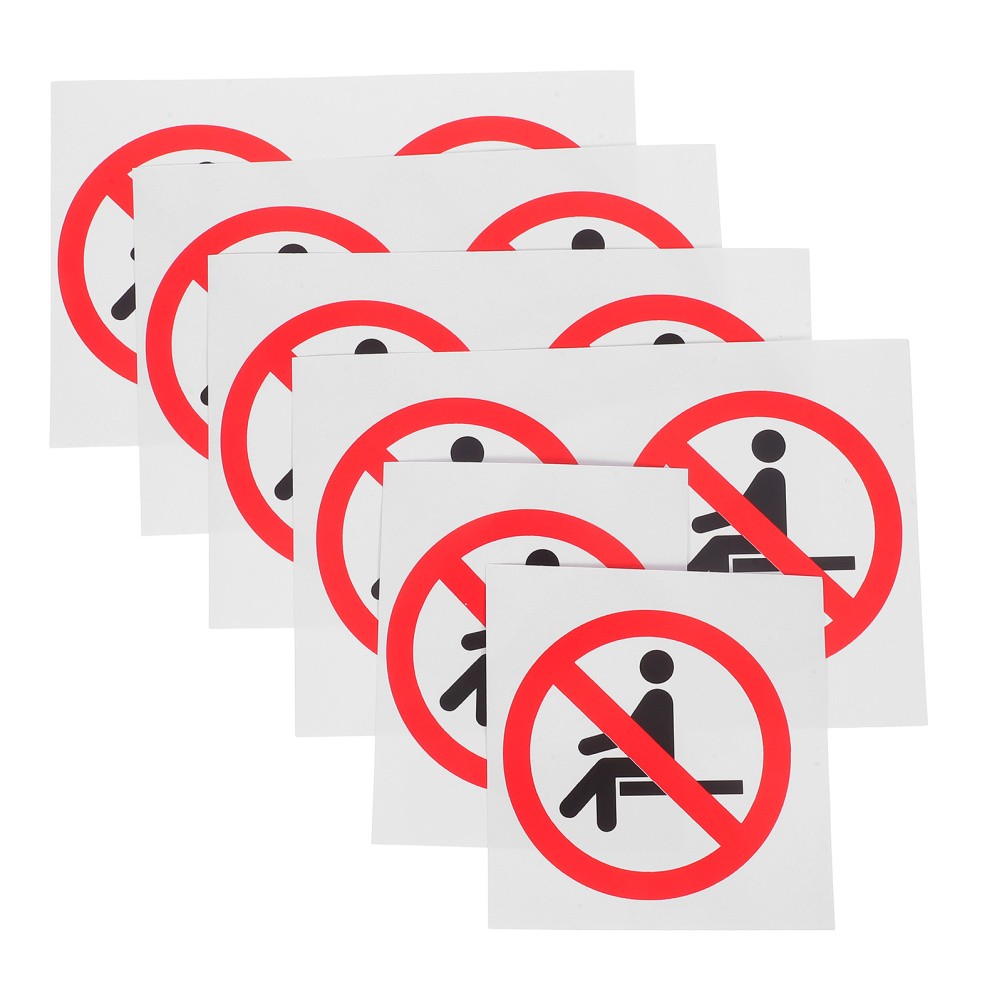 10 PCS Warning Signs Stickers Self Adhesive Peel Decals Workshop Safety