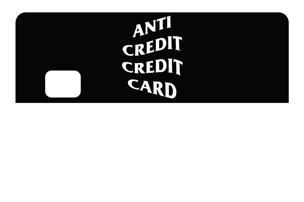 Anti Credit Debt Humor Novelty Card Skin 4 Pack Financial Meme Funny Decal