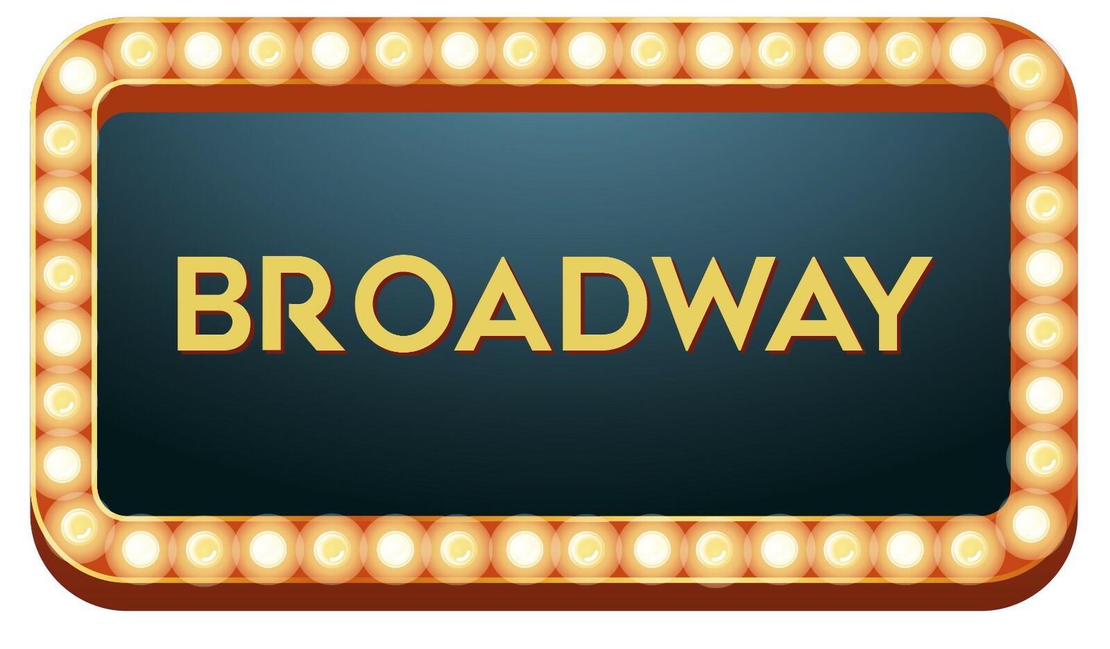 Vinyl Adhesive Home Art Theatre BROADWAY Sign Board Led Lights Design Wall Decal