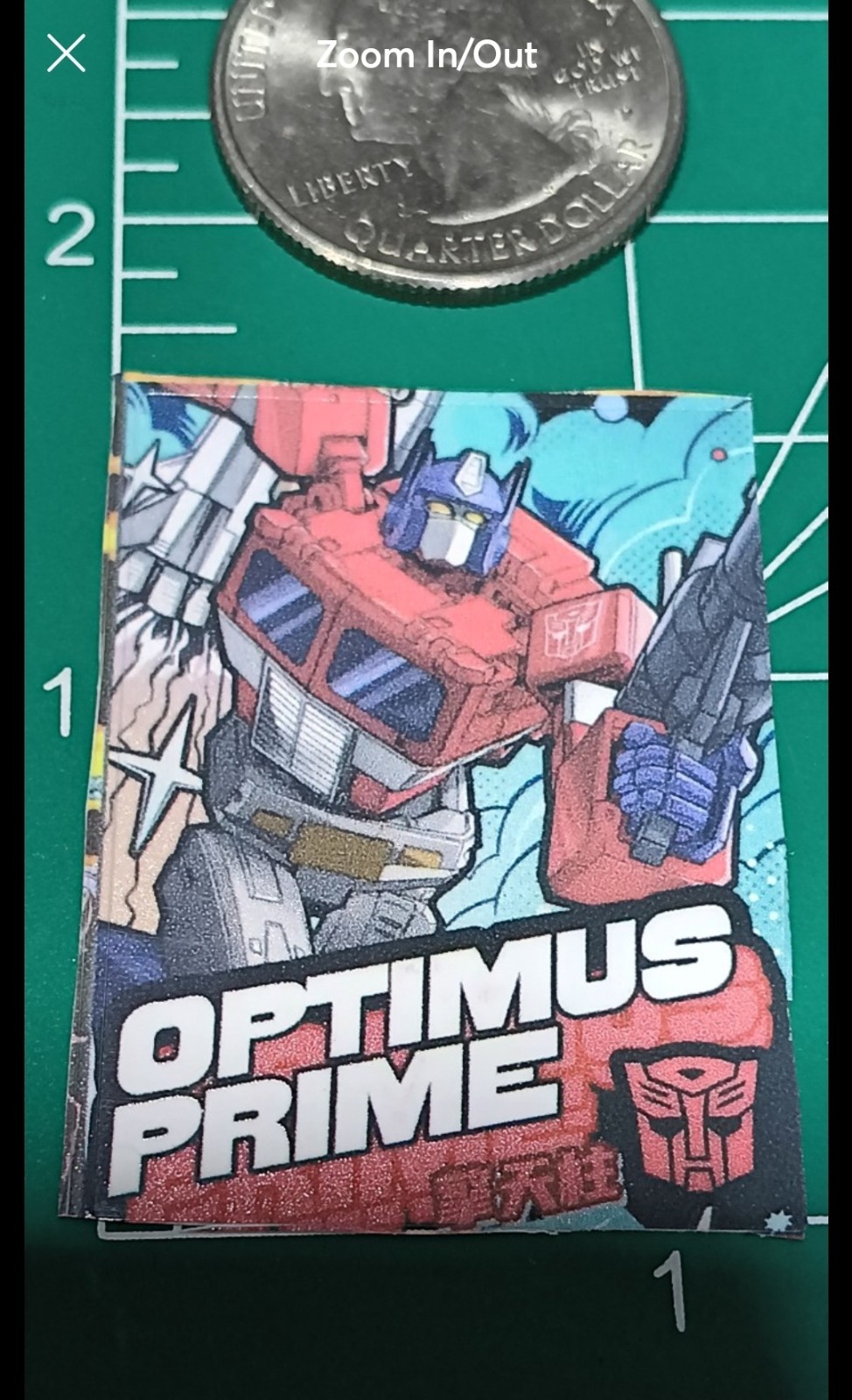 TRANSFORMERS STICKER X PRIME X DIE-CUT STICKER X 1X1 INCH STICKER X CELL COVER