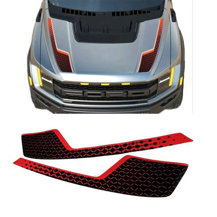 Aftermarket Hood Scoop Stripe Decal for Ford F-150 Raptor Gen 3 (2021–2023) | Pr