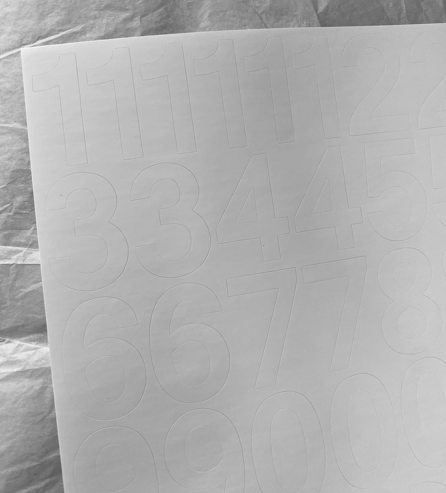 8 Sheets Self Adhesive Vinyl Letters Numbers Kit Mailbox Numbers 2 Inch White