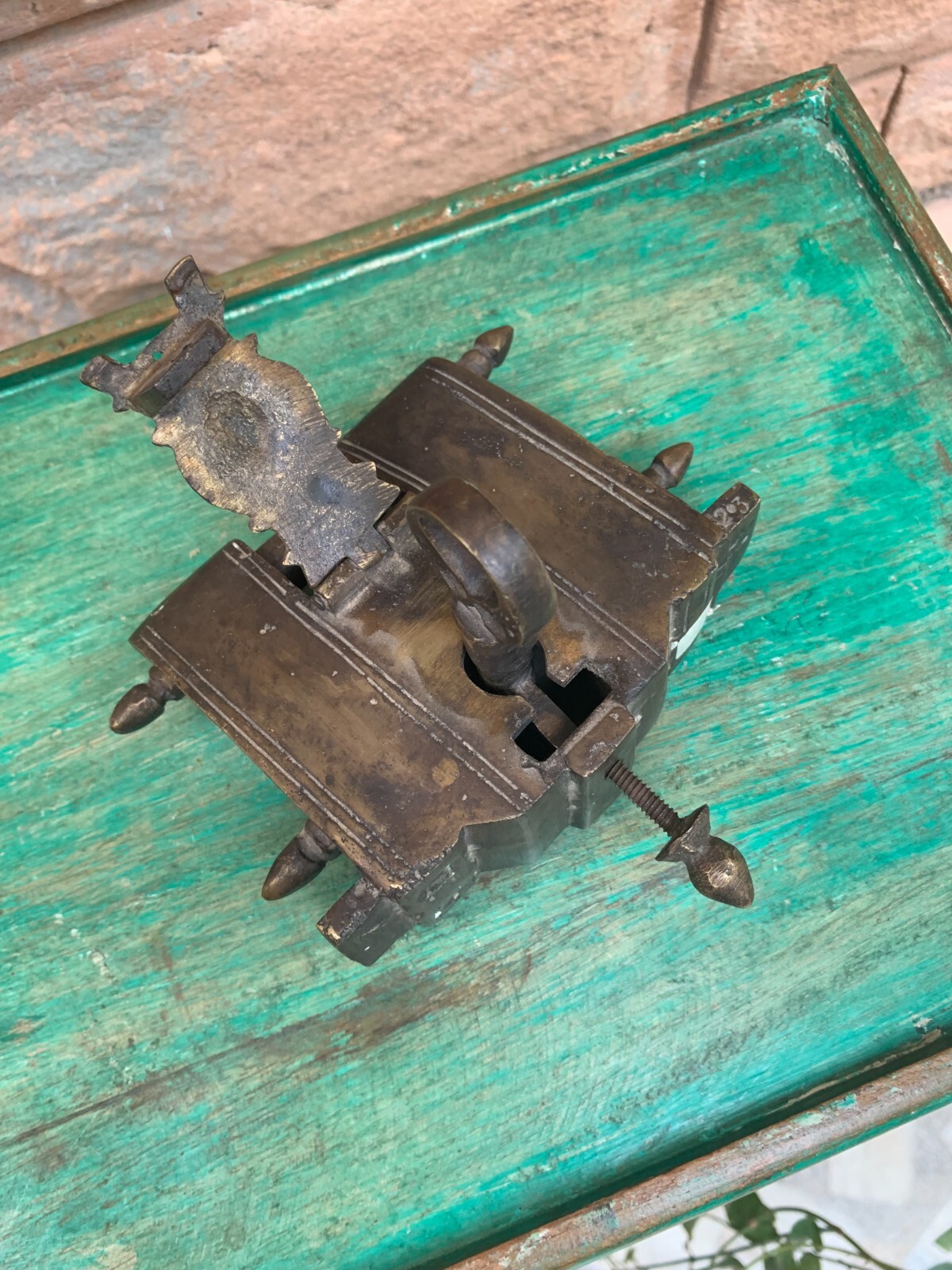 Brass Old Lock/Beautiful Hand Carved Door Lock/Safety Doors And Locks Brass Hard