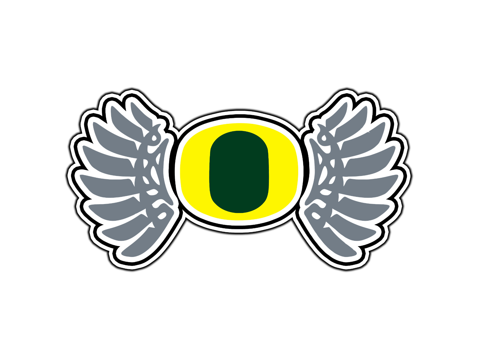 #397 Oregon Ducks Logo #4 Waterproof Vinyl Sticker Decal Die-Cut