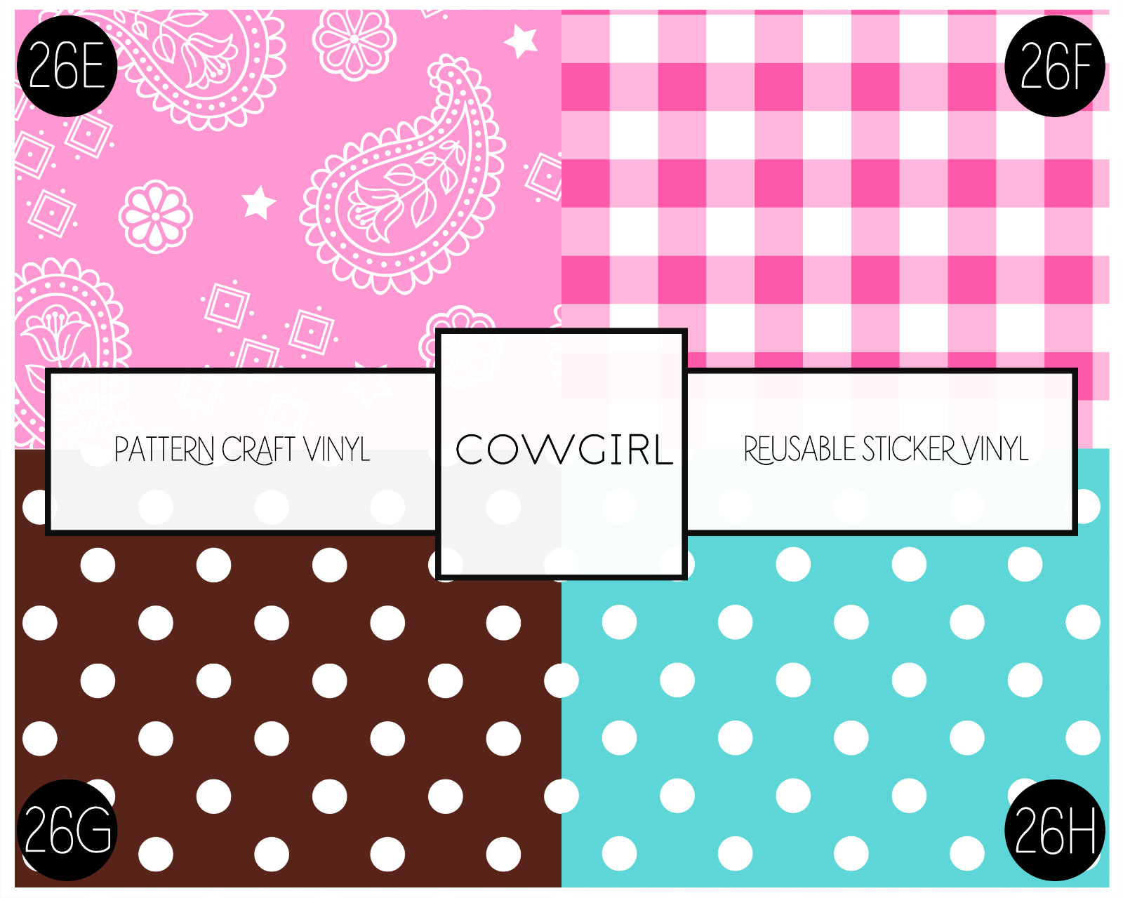 Paisley Plaid Cowgirl Pattern Vinyl Oracal 651 Adhesive Craft Vinyl 12in roll
