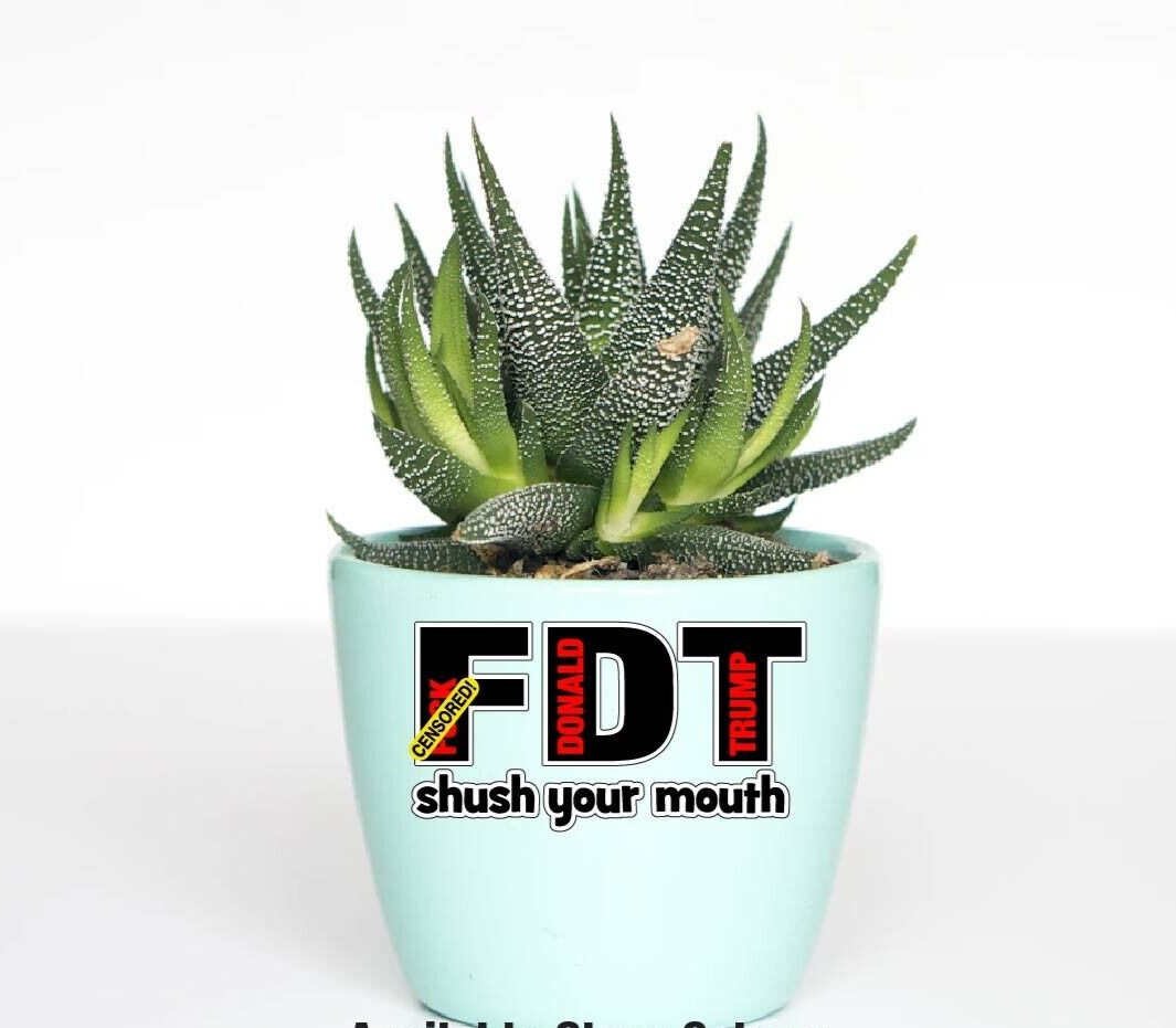 FDT Shush Your Mouth Decal Sticker F*** Donald Trump Printed Die Cut Anti MAGA