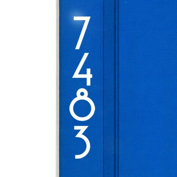Address Numbers Decal, Custom 10.50" High Vertical – #1231-Single