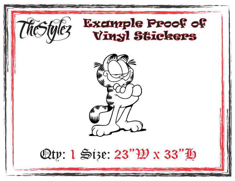 Garfield Fun II Custom Wall Vinyl Sticker