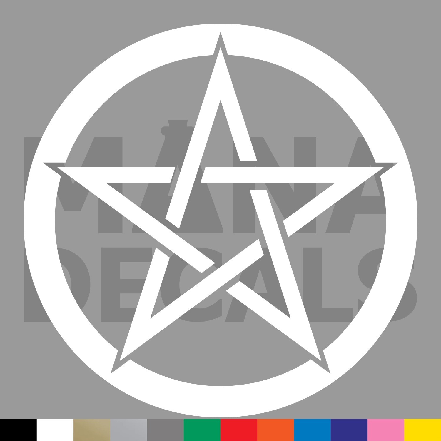 Pentacle Vinyl Die Cut Decal Sticker – Wican Wicca Pagan Tarot Nature Pentagram