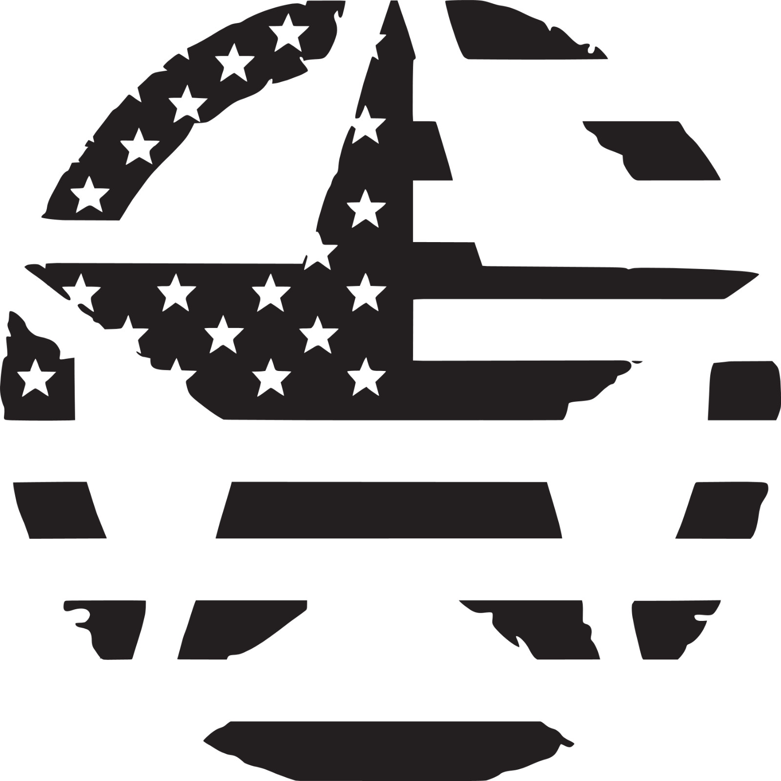 Army Star Decal American Flag Vinyl American Distressed Sticker laptop window