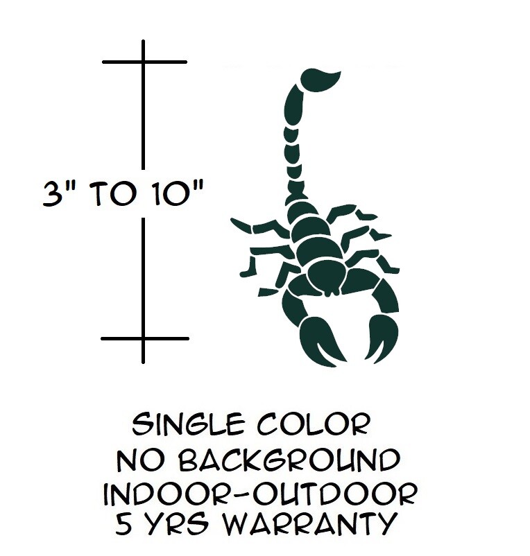 Scorpion Sticker Vinyl Decal – Zodiac Scorpio Desert for Truck Bumper Car Window