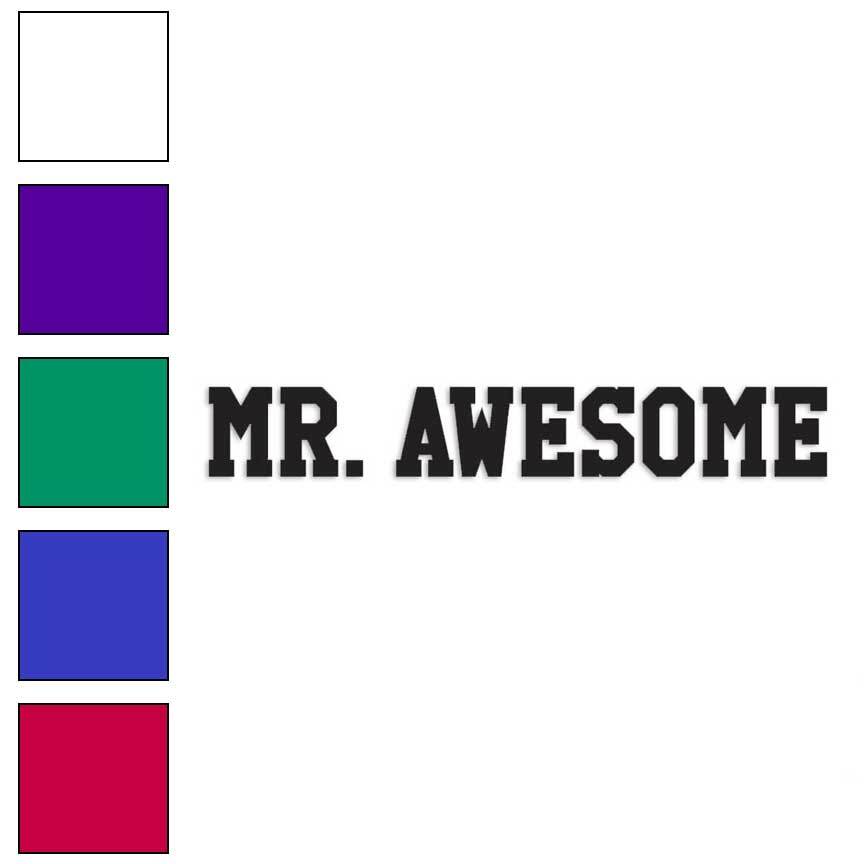 Mr Awesome, Vinyl Decal Sticker, Multiple Colors & Sizes #1547