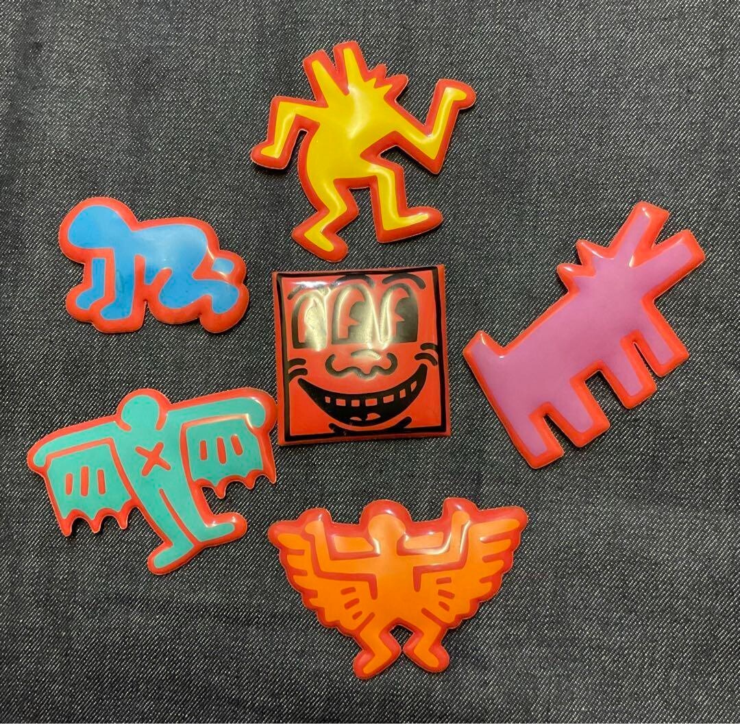 Keith Haring POP SHOP TOKYO Sticker & Magnets 1987 Silk Screen 10.2 x 14.3 in