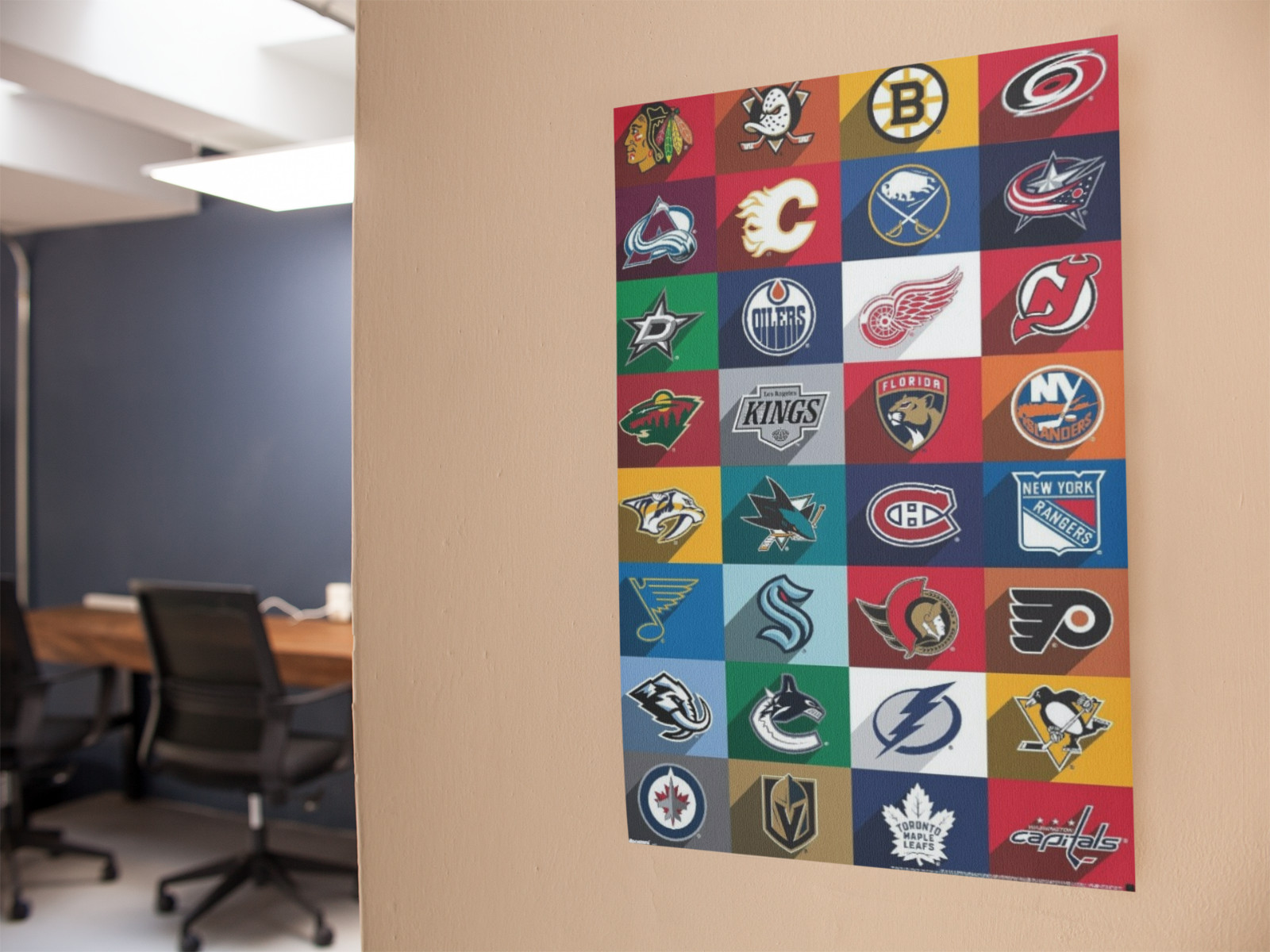 NHL HOCKEY TEAMS Wall Vinyl Decal Poster Canvas Print Removable Adhesive