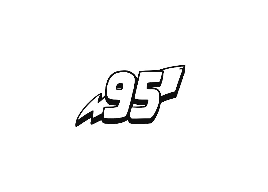 Cars Lightning McQueen 95 Vinyl Decal Sticker -Multiple Colors & Sizes FREE SHIP