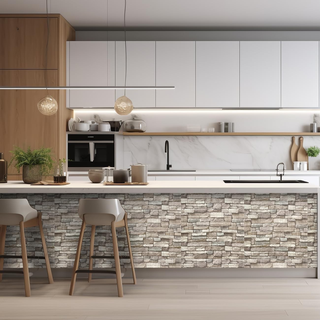 Stylish 3D Peel and Stick Faux Brick Foam Panels – 20 Pack for 29 Sq Ft Coverage