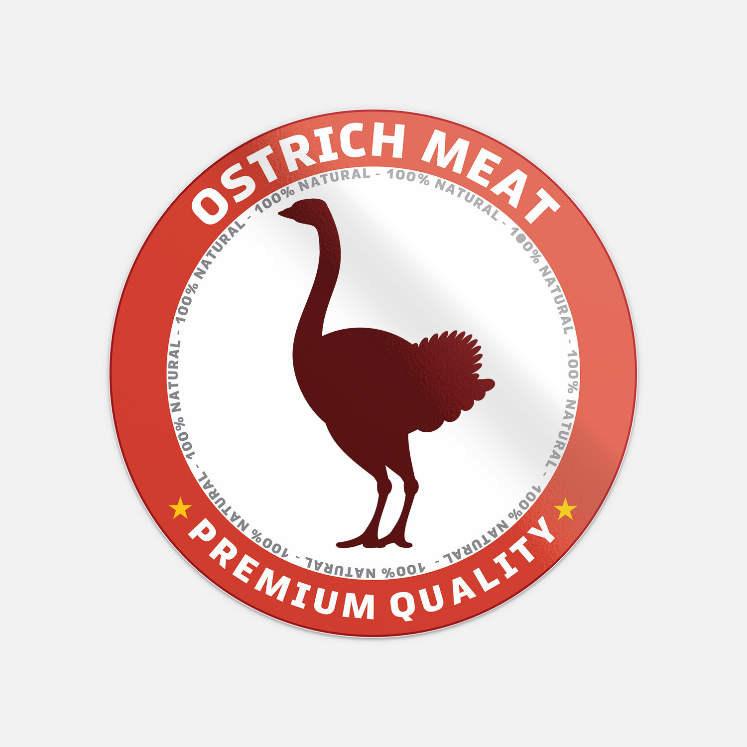 Ostrich Meat Premium Food Quality Vinyl Sticker Decal
