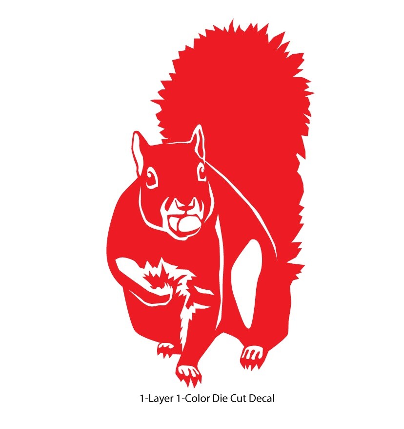 Animals – Wild Life – Tree Squirrel 1 Laptop, Car, Bumper, Door Decal Sticker