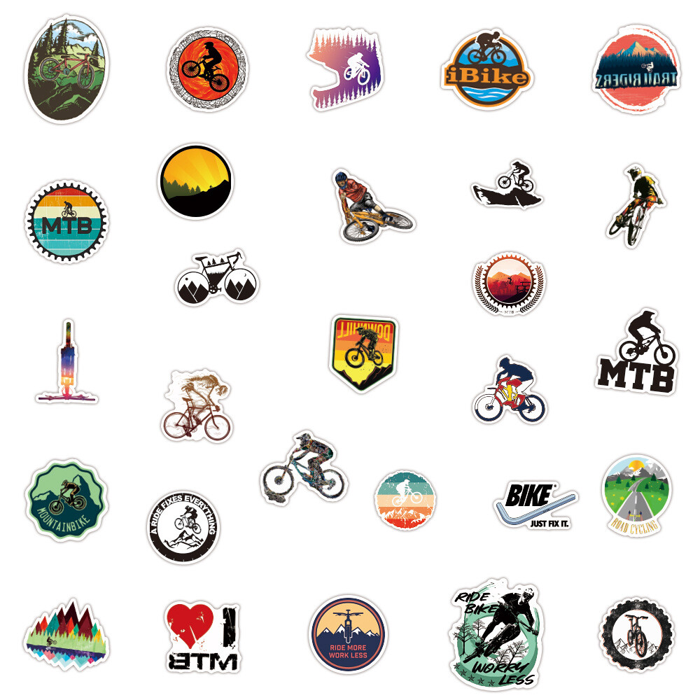 100Pcs Outdoor Mountain Bike Sticker for Teens Girls Water Bottles Waterproof