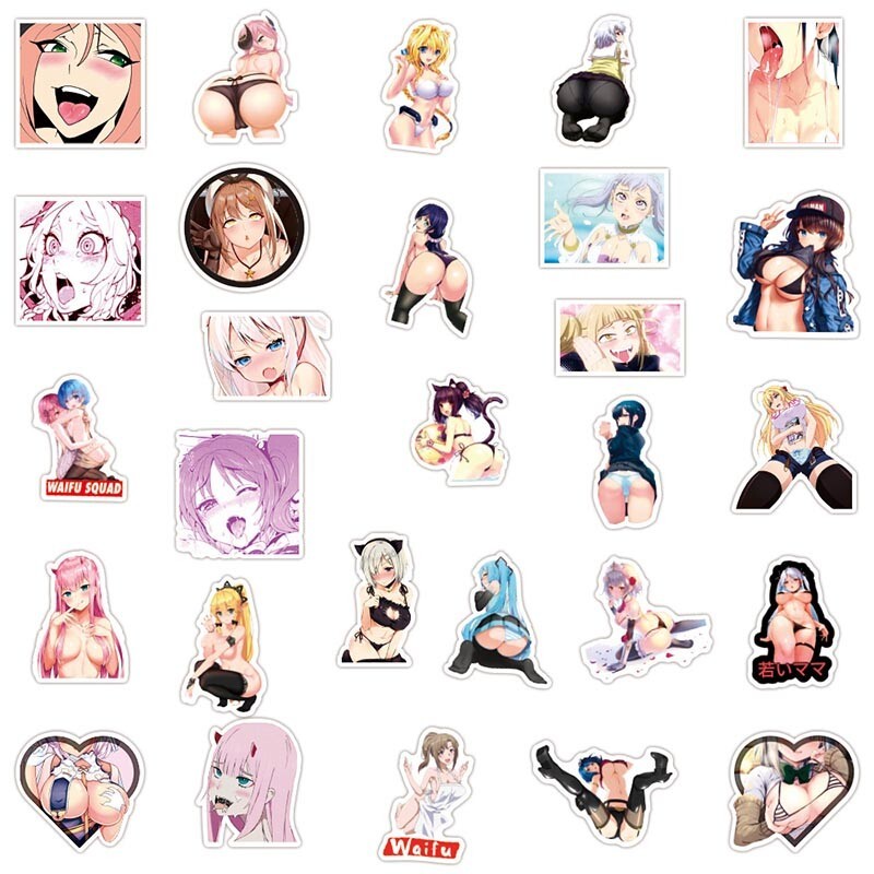 100 Sexy Legs Anime Girls Waifu Women Vinyl Stickers Hentai Ahegao Feet Decals