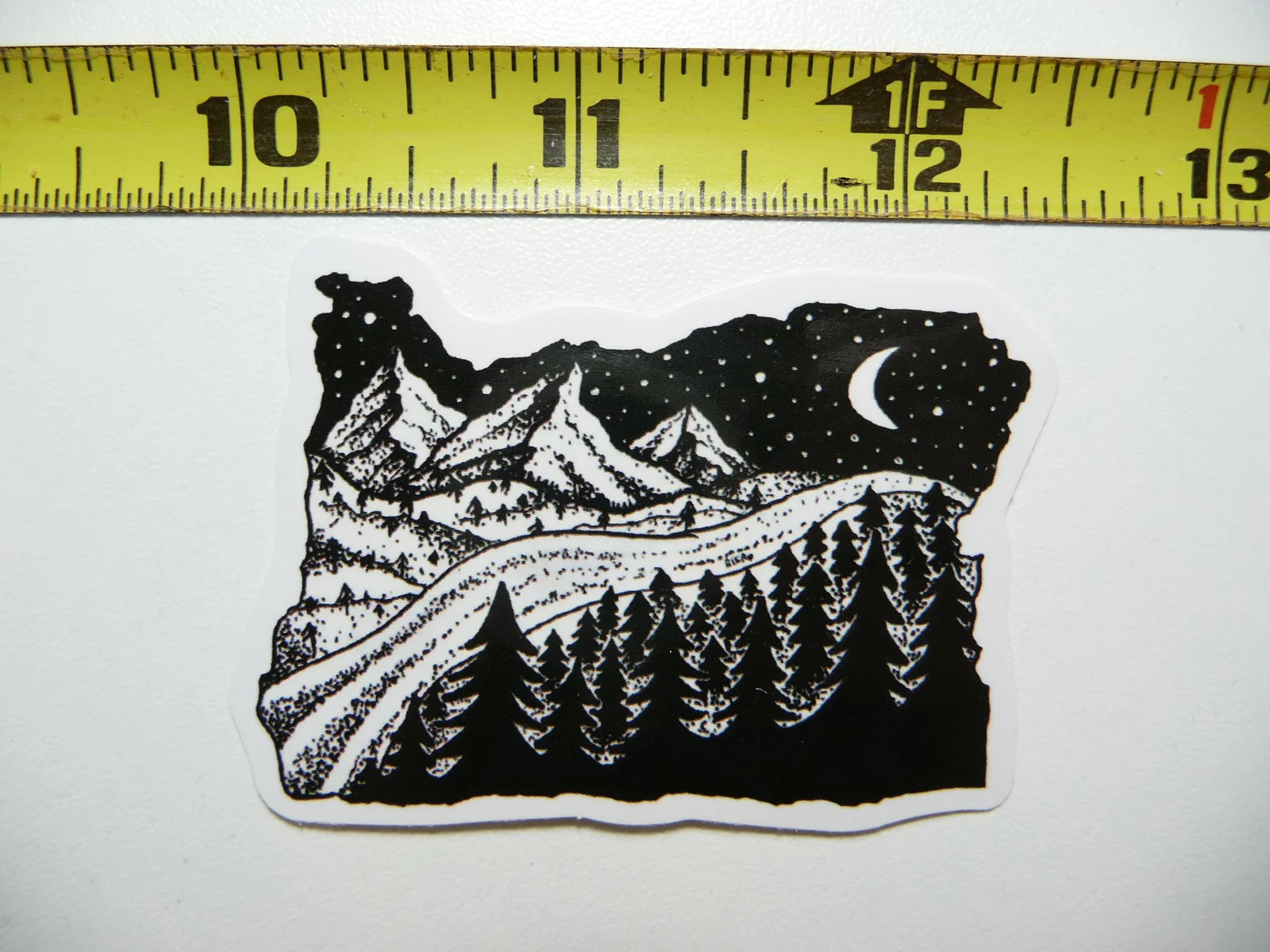 OREGON NIGHT TIME SCÈNE IN FOREST SMALL STICKER DECAL PRIDE TRAVEL MEMORIES